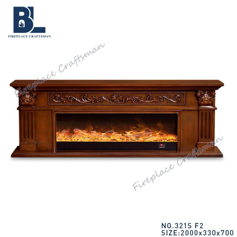 European sculpture TV Stand LED Lights Heating Fireplace (321S)