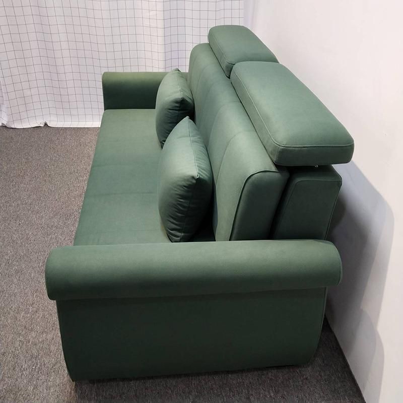 Green Color Sofa Bed with High Quality Technology Cloth Various Usage for Living Room