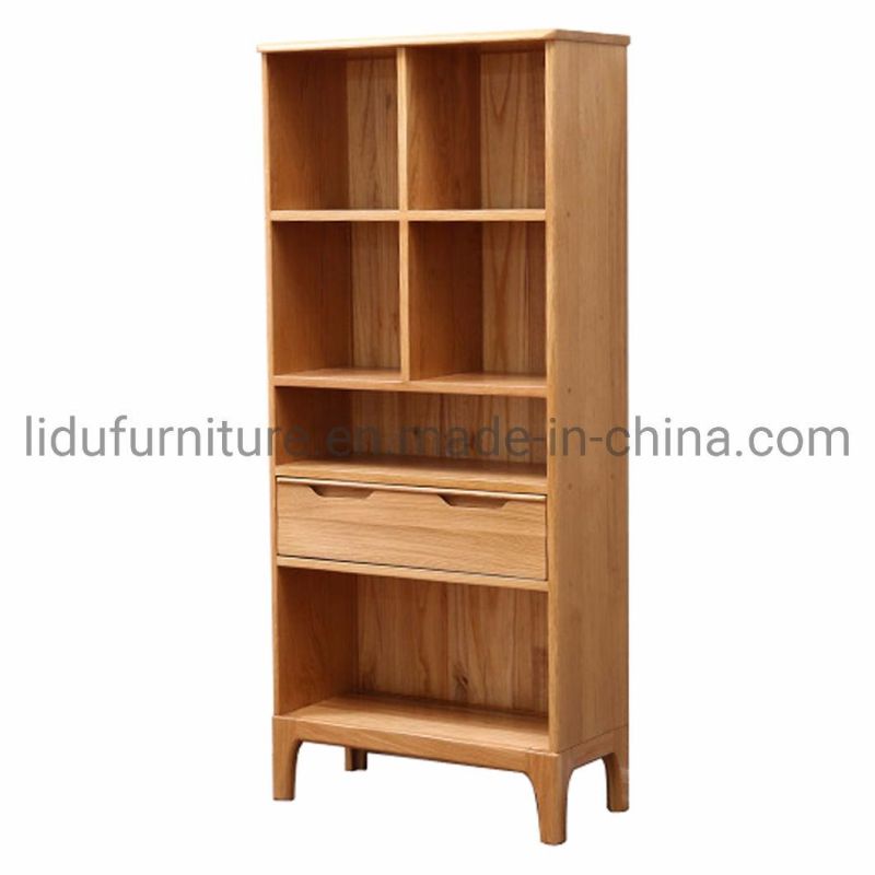 Bookcase with Shelf Home Furniture Oak Wooden Shelves Bookshelf Wood Color