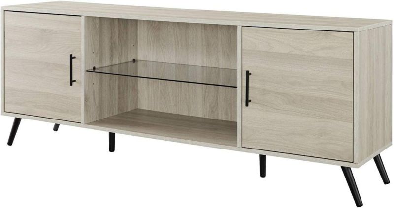 Modern Two Toned Grey Oak Finished Faux Wood TV Stand