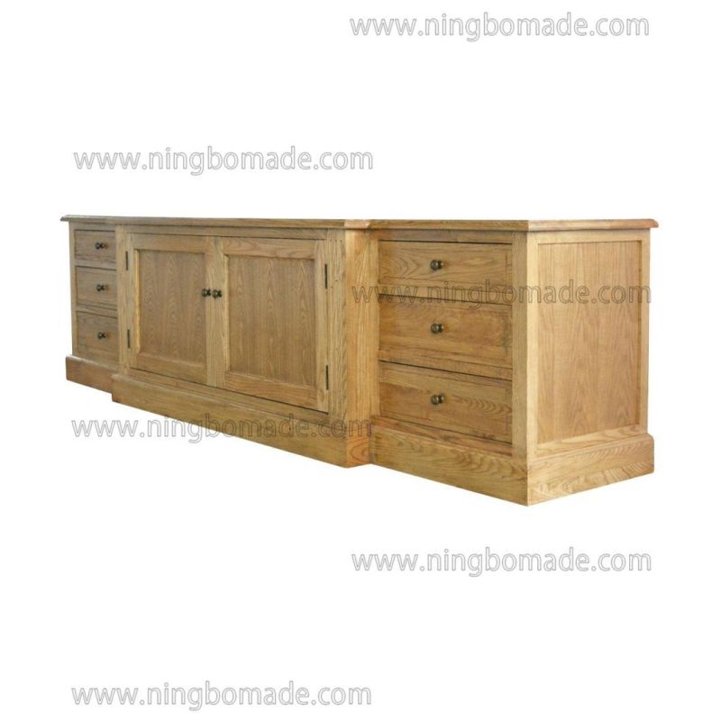 Nordic Country Farm House Design Furniture Nature Oak TV Cabinet