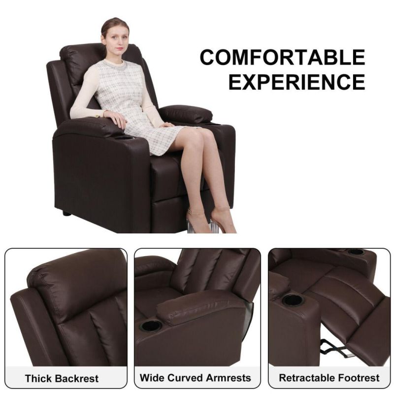 Jky Furniture Modern Design Comfortable Leather Manual Massage Recliner Chair