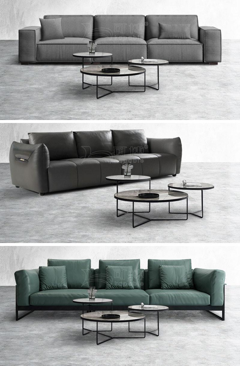 Metal Home Furniture Set Round Coffee Table for Living Room with Wooden and Marble Top Mached All Sofas