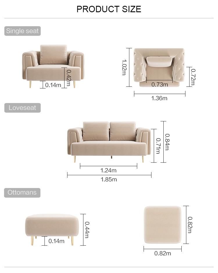 Linsy Medium Back Sectional Furniture Blakc Living Room Sofa Rbc1K