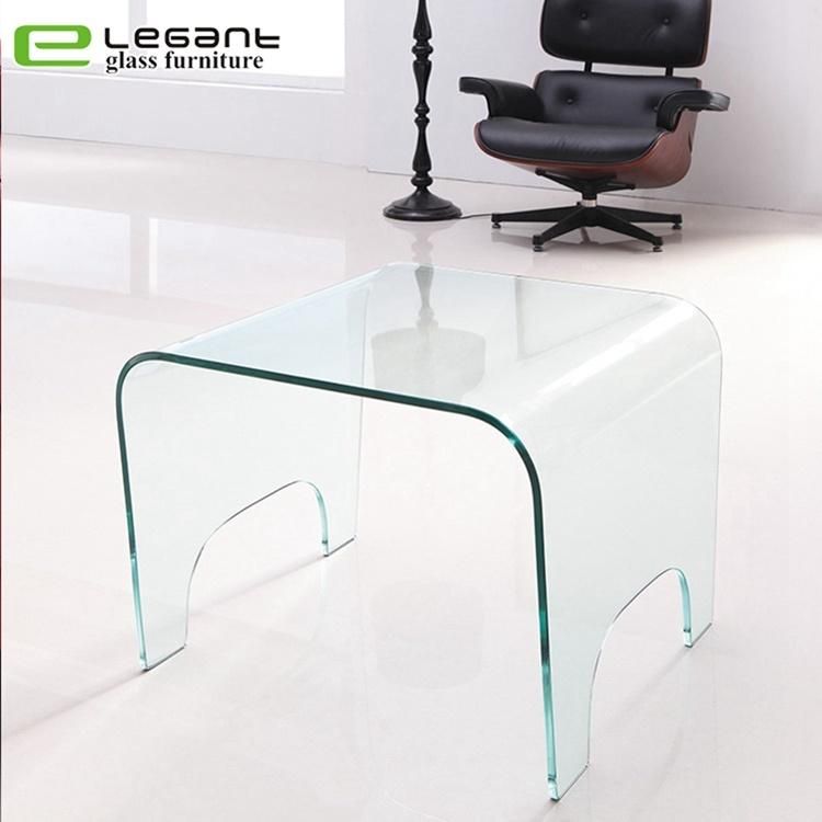 Modern Tempered Glass Side Table for Sale