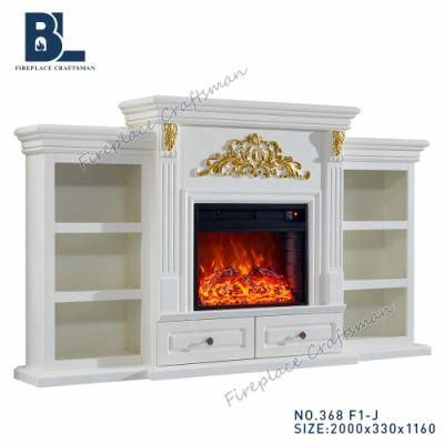 2022 New Design Soild Wooden Electric Heater Cabinetstorage TV Stand with Drawer