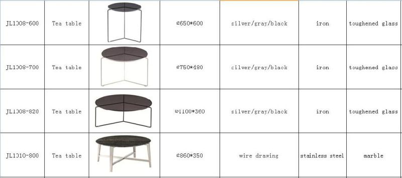 Customized Round Modern Design MDF Table Top Coffee Table