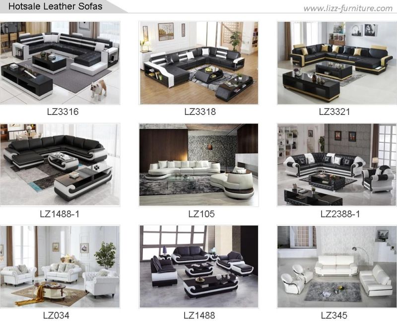 Promotion Living Room High Quality Europe Modern Home Furniture Leather Sofa