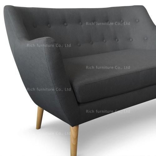 Loveseat Black Wooden Couch Sofa Office Furniture Couch