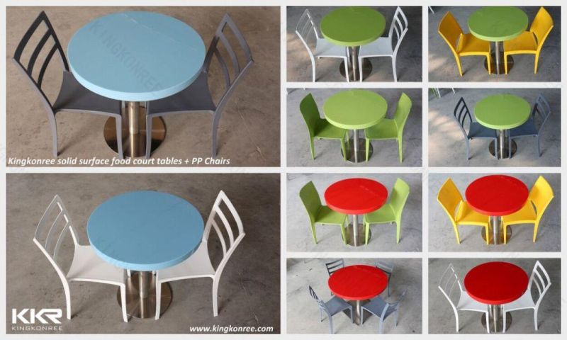 Modern Stone Table Round Colorful Restaurant Tables