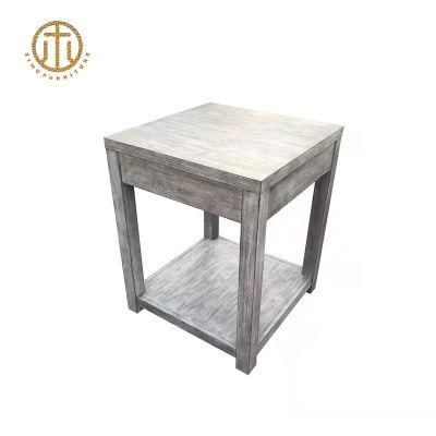 Brich Chinese Home Furniture Flexible Antique Grey Side Table