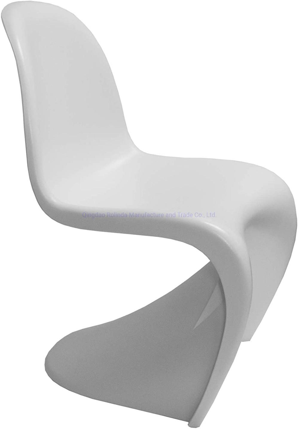 New Design Plastic S Shape Banquet Garden Dining Chair Injection Molded Lounge Chair High Back Accent Chair Panton Pantone Chair