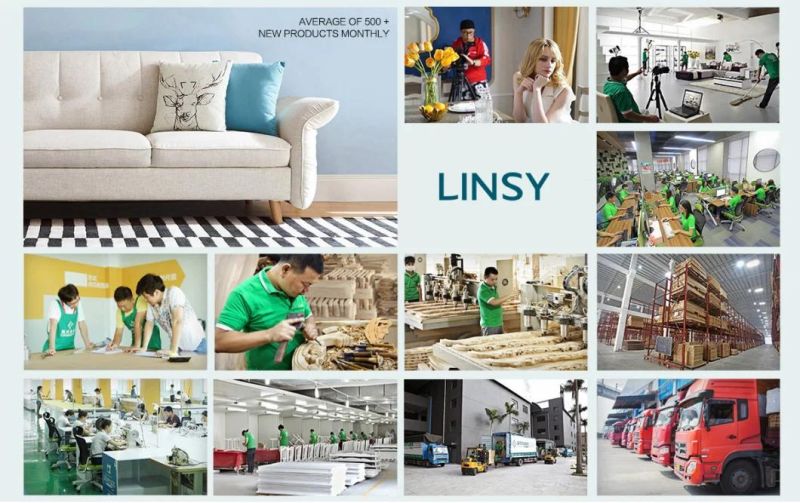 Linsy Medium Back Sectional Furniture Blakc Living Room Sofa Rbc1K