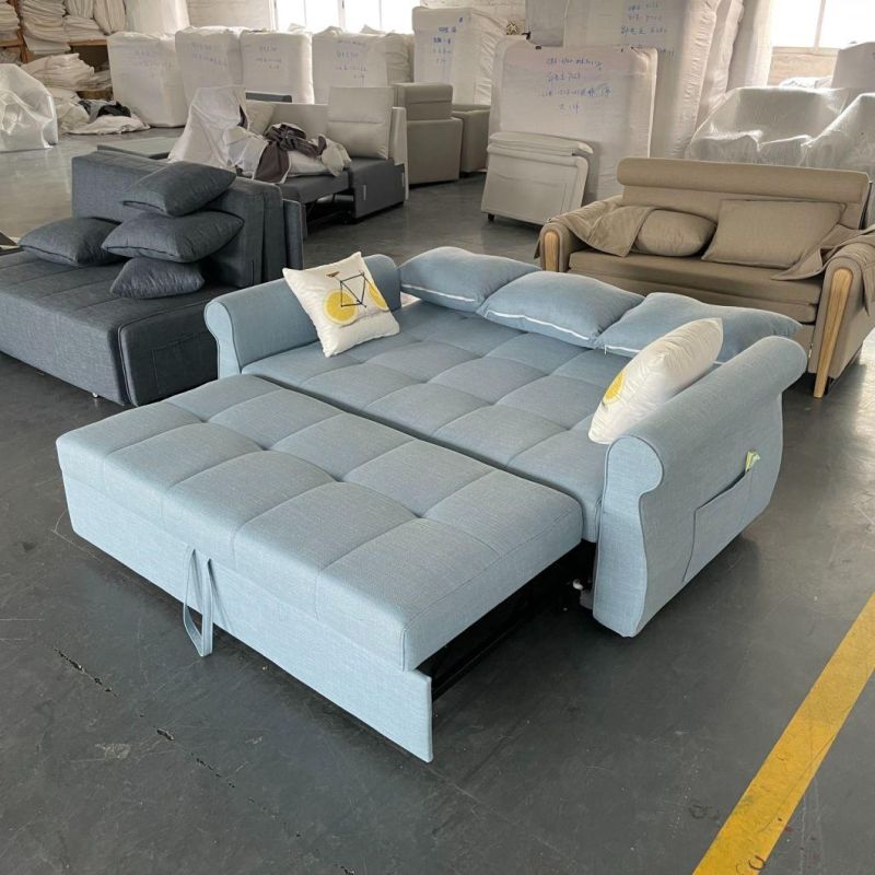 Fabric Sofa Bed Dual-Use Foldable Small Apartment Living Room Apartment