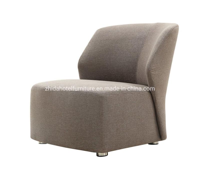 Hotel Lobby Genuine Leather Modern Design Living Room Chair