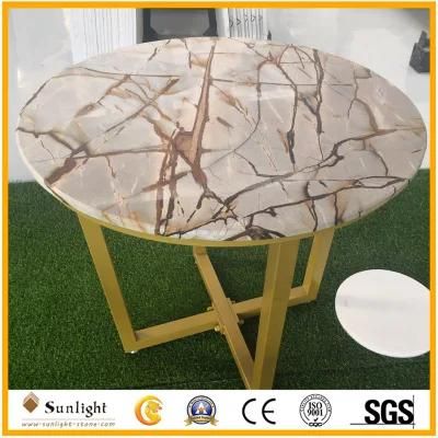 Customize Natural Marble/Granite/Agagte Luxury Stone Table Top for Indoor Decorative