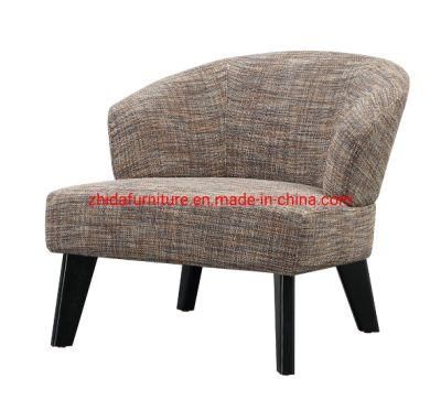 Modern Fabric Reception Chair Hotel Lobby Chair with Wooden Base