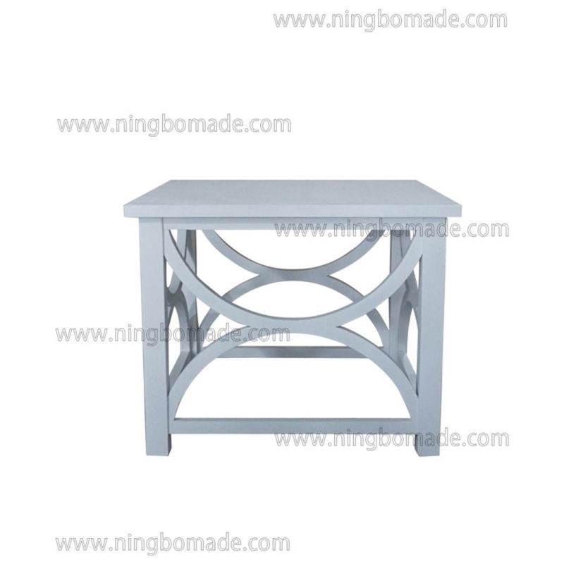 Classic Contemporary Interiors Furniture Pure White Poplar Wood Corner Table