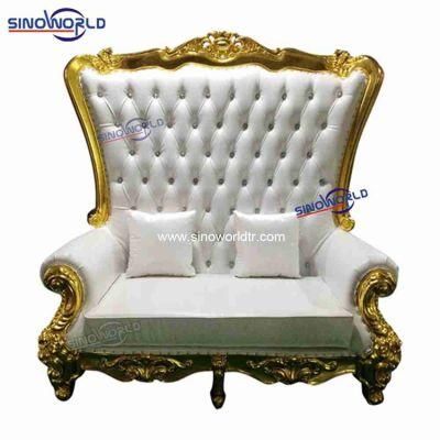 Royal High Back King and Queen Throne Chairs Couple Chairs Love Seat