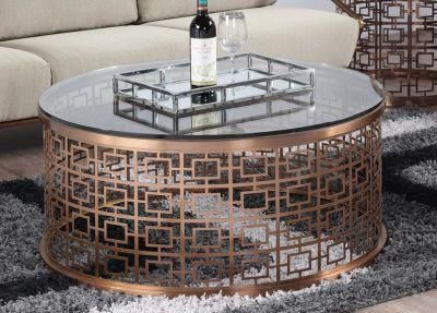 Modern Coffee Table Set with Tempered Glass Top