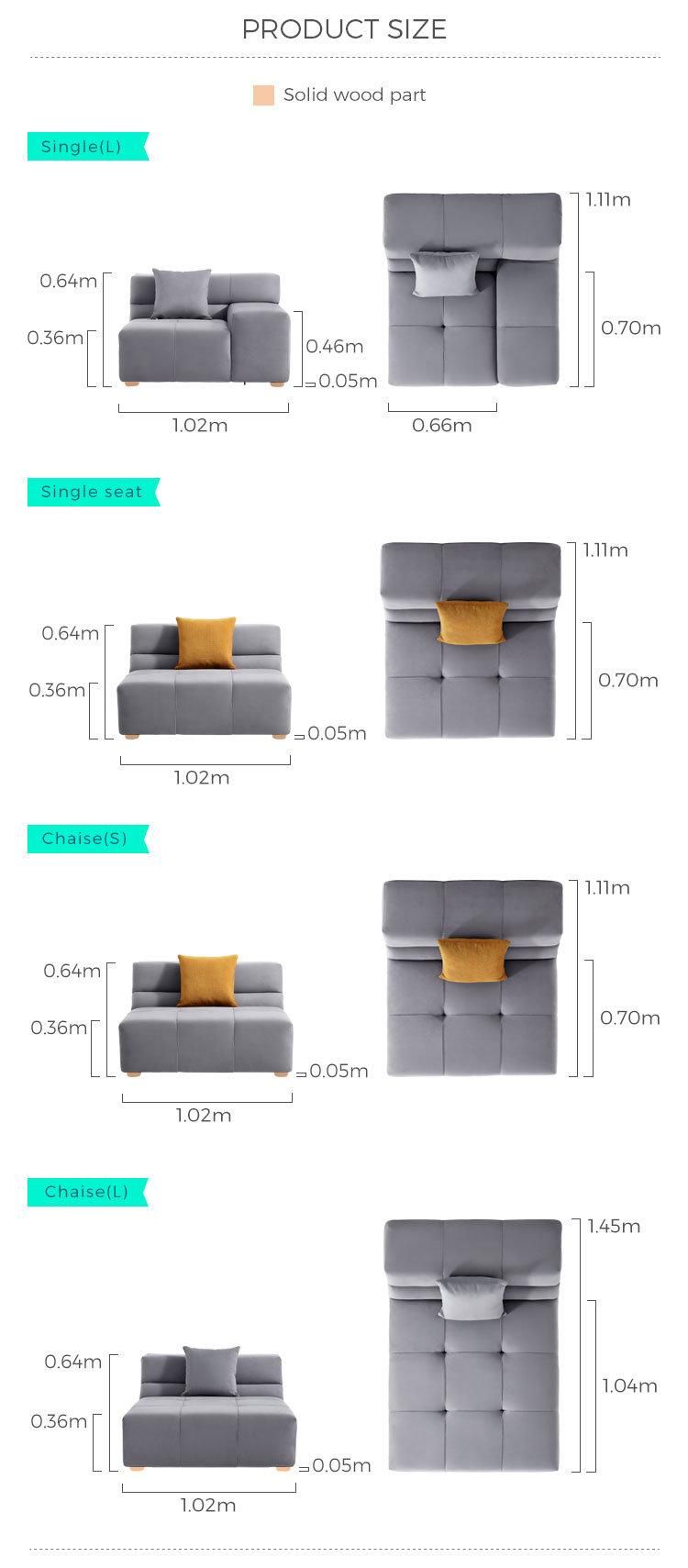 Linsy New European Living Room Furniture Set Modular Sofa Modern with High Quality Tbs022