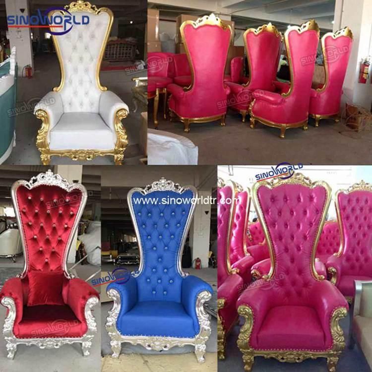 Sinoworld Wholesale Antique Wedding King Throne Dining Chair High Back