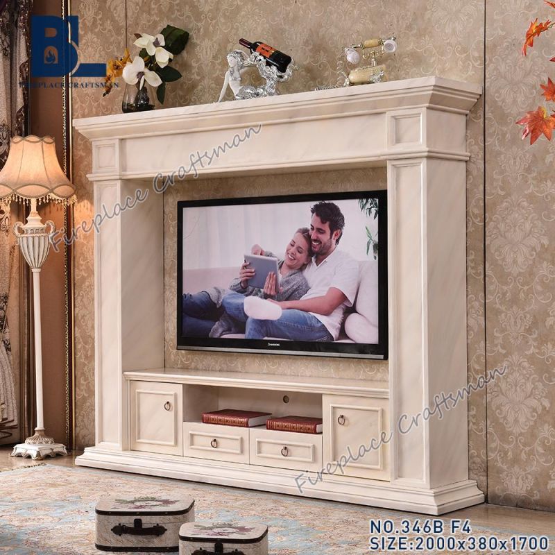 Ce Approved MDF Fireplace TV Stand Modern Home Furniture (346B)