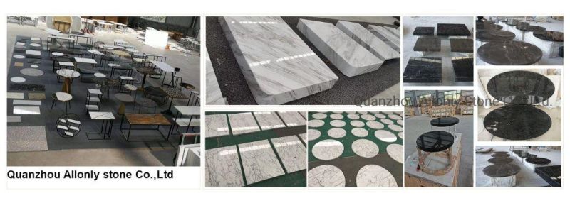 Customized Design Natural Arabescato White Marble Side Stone End Table