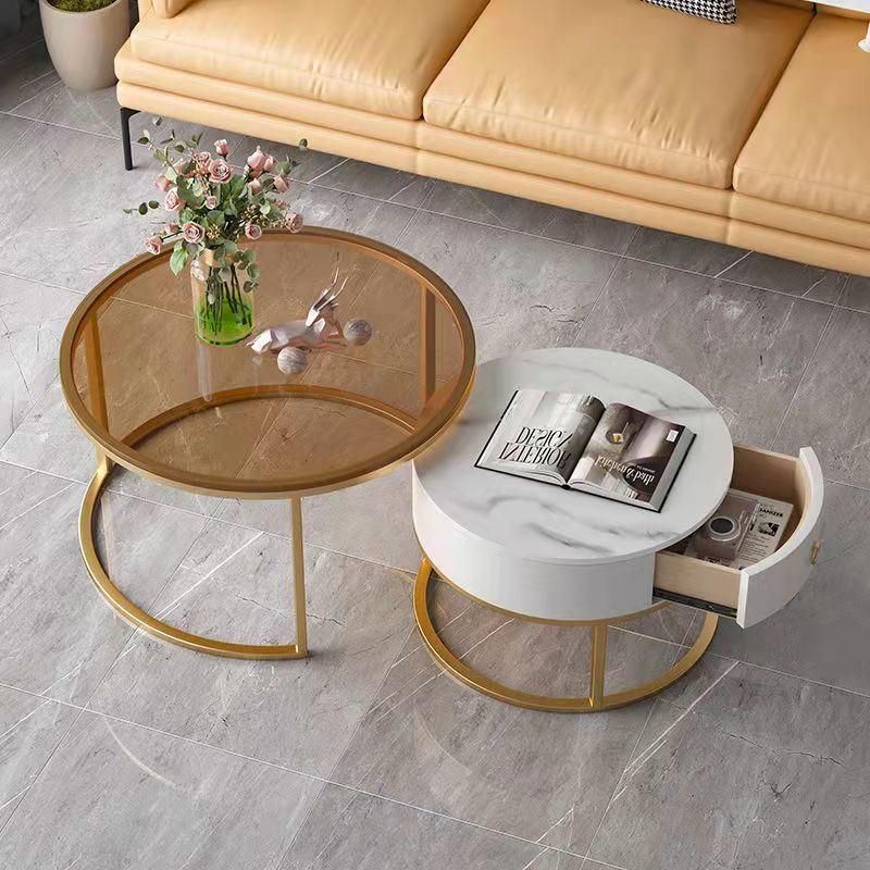 Modern Sintered Stone Round Luxury Coffee Tables