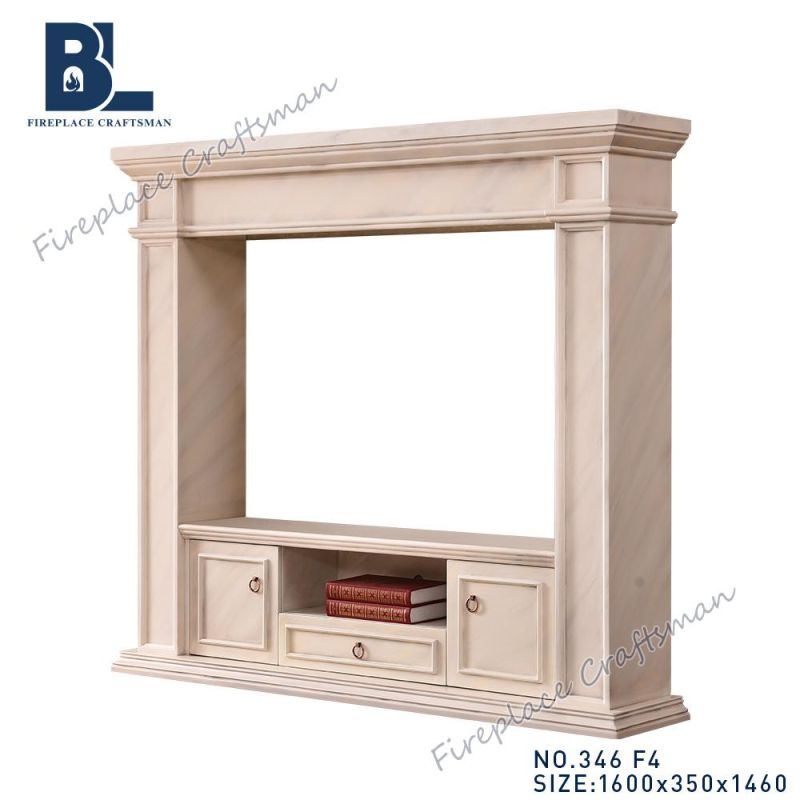 Hot Sale TV Stand Fireplace with Storage Cabinet 346