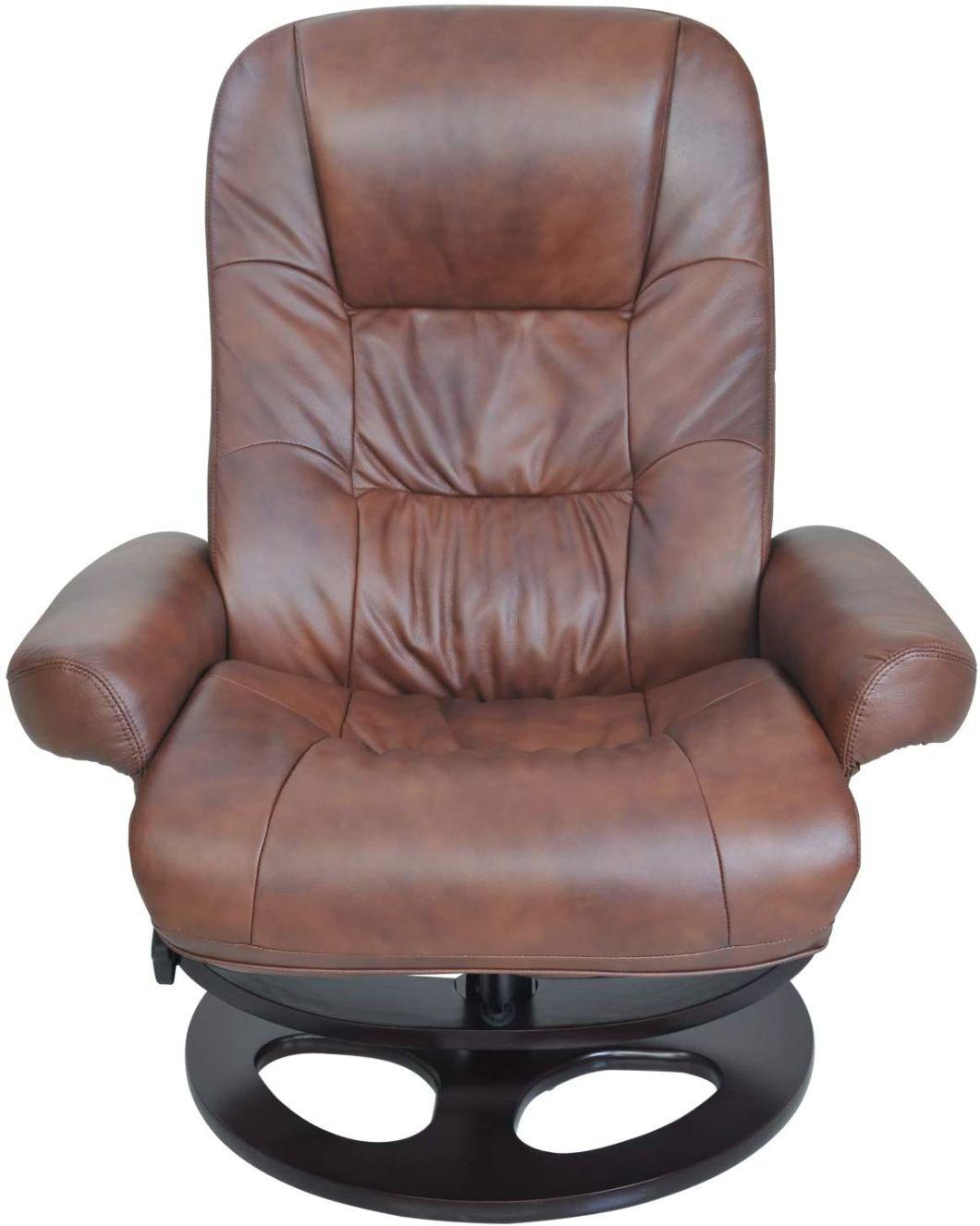 Jky Furniture Luxury 8 Points Vibration Massage Functions (2 In Ottoman 6 In Chair) Leather Leisure Chair with Ottoman