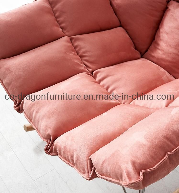 Instagram Hot Selling Leisure Living Room Fabric Metal Sofa Chair