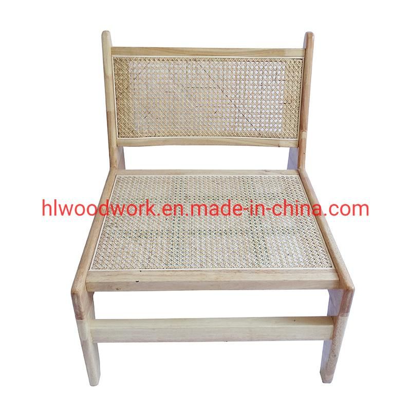 Saddle Chair Ash Wood Frame Natural Color Rattan Chair Rattan Sofa Without Arm Leisure Chair