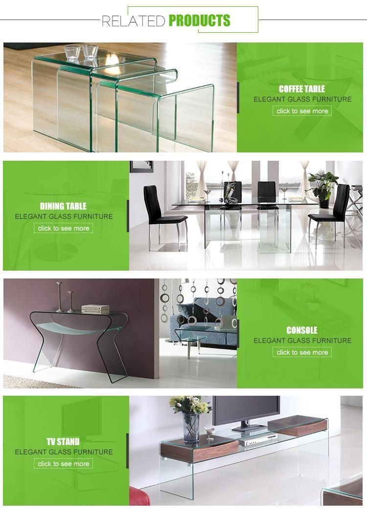 Simple Design Stainless Steel Clear Glass Square Coffee Table