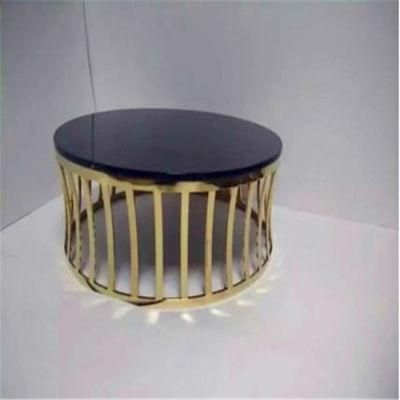 Customized Stainless Steel Coffee Table Gold Color Metal Table Base