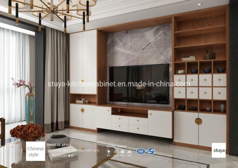 Foshan Customize Modern Stylesh New Trend Fashionable UV Door Living Room Furniture TV Cabinet TV Stand Make by Order