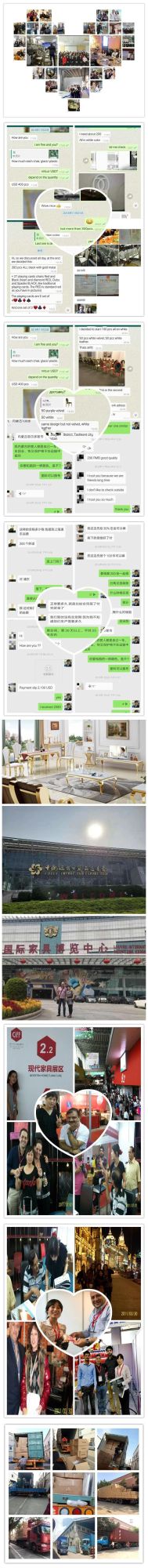 Hoping China Factory Restaurant Dining Tables and Chairs 1+6 Hotel Furniture White Leather Chair