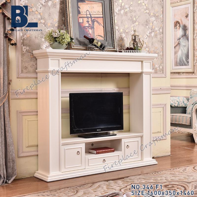 Free Standing Style Real Log Flame Effect Roman Style Electric Fireplace TV Stand346