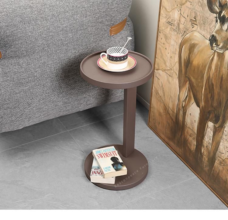 Grey Carbon Steel Small Side Coffee Table