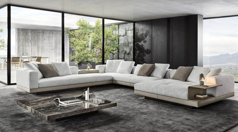 Modern Home Furniture Livingroom Sofa Fabric Sofas and Leather Sofa GS9090