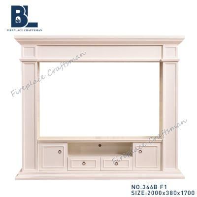 MDF Fireplace TV Stand with Fireplace Mantel Home Furniture (346B)