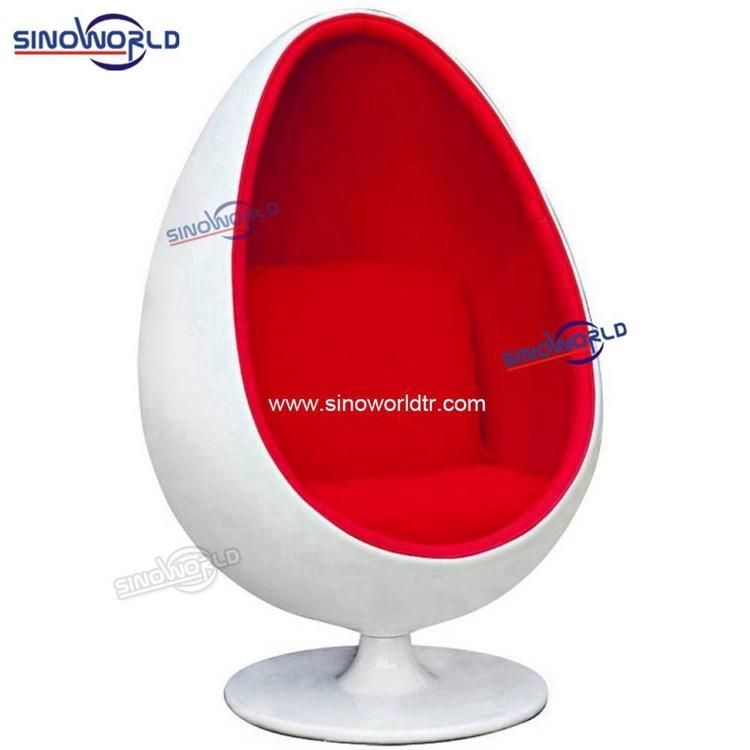 Replica Leisure Ball Lounge Fiberglass Oval Swivel Egg Pod Chair