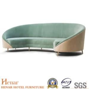 European Style High Quality 4 Seater Curved Brass Sofa