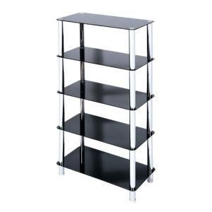 5 Tier Black Glass Display Stand (RK7040)