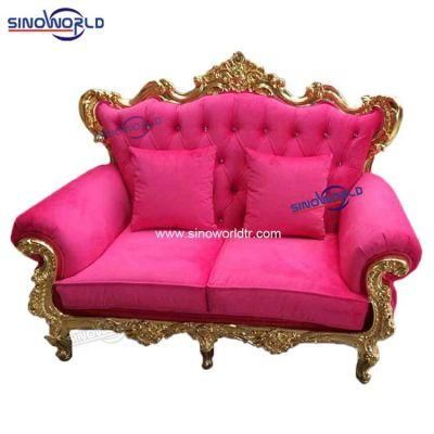 Best Selling New Design Wood Frame Sofa for Home/ Hotel Two Seaters