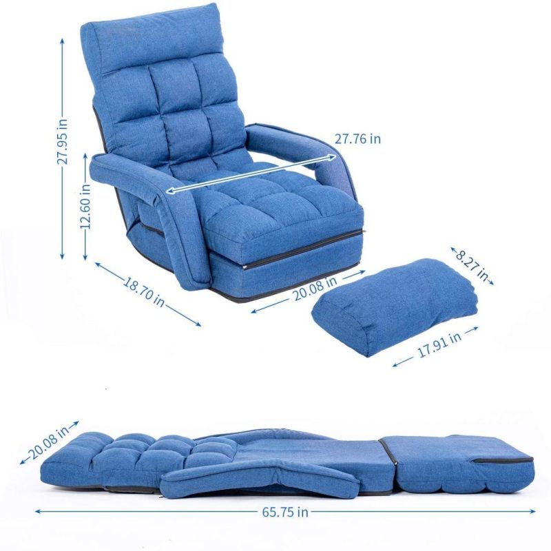 Japanese Style 42-Position Adjustable Folding Lazy Sofa Floor Chair