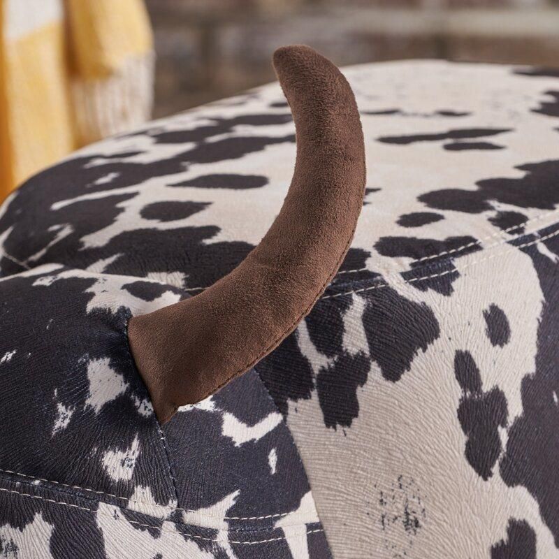 Li&Sung 10187 Creative Print Small Cow Animal Stool Ottoman