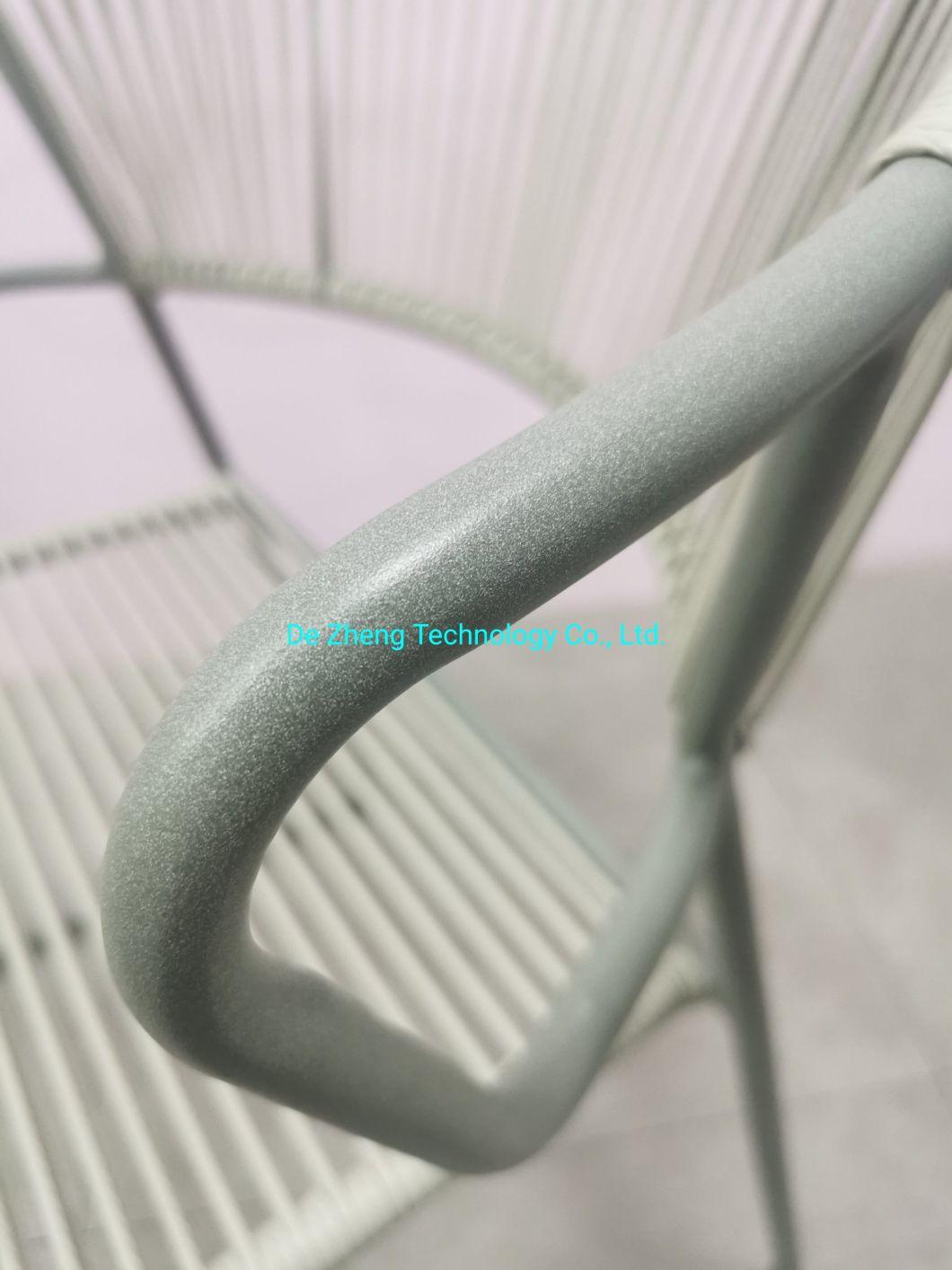 High Quality Patio Furniture PE Rattan Rope Aluminum Frame Garden Outdoor Indoor Leisure Chair Set