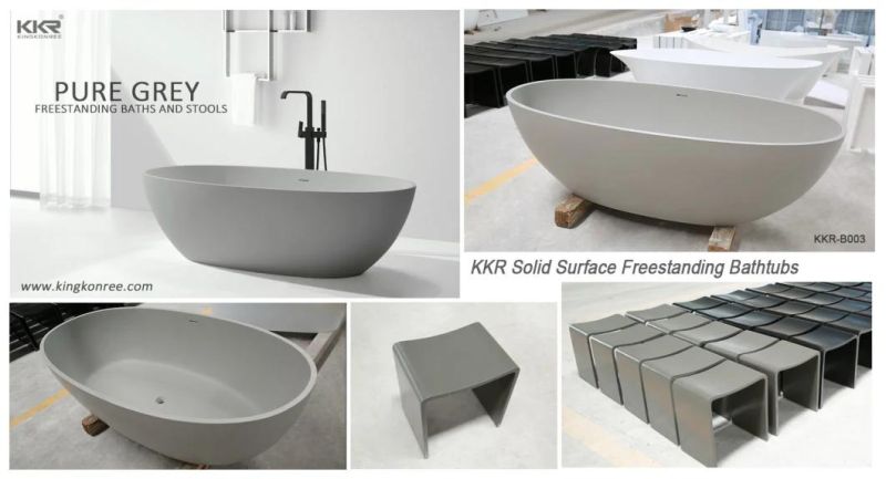 Verious Colors Solid Surface Shower Stool Match with Bathtub