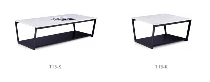 Zode Marble Coffee Table Steel Design Metal Living Room Furniture Set Modern Luxury Marble Coffee Tables